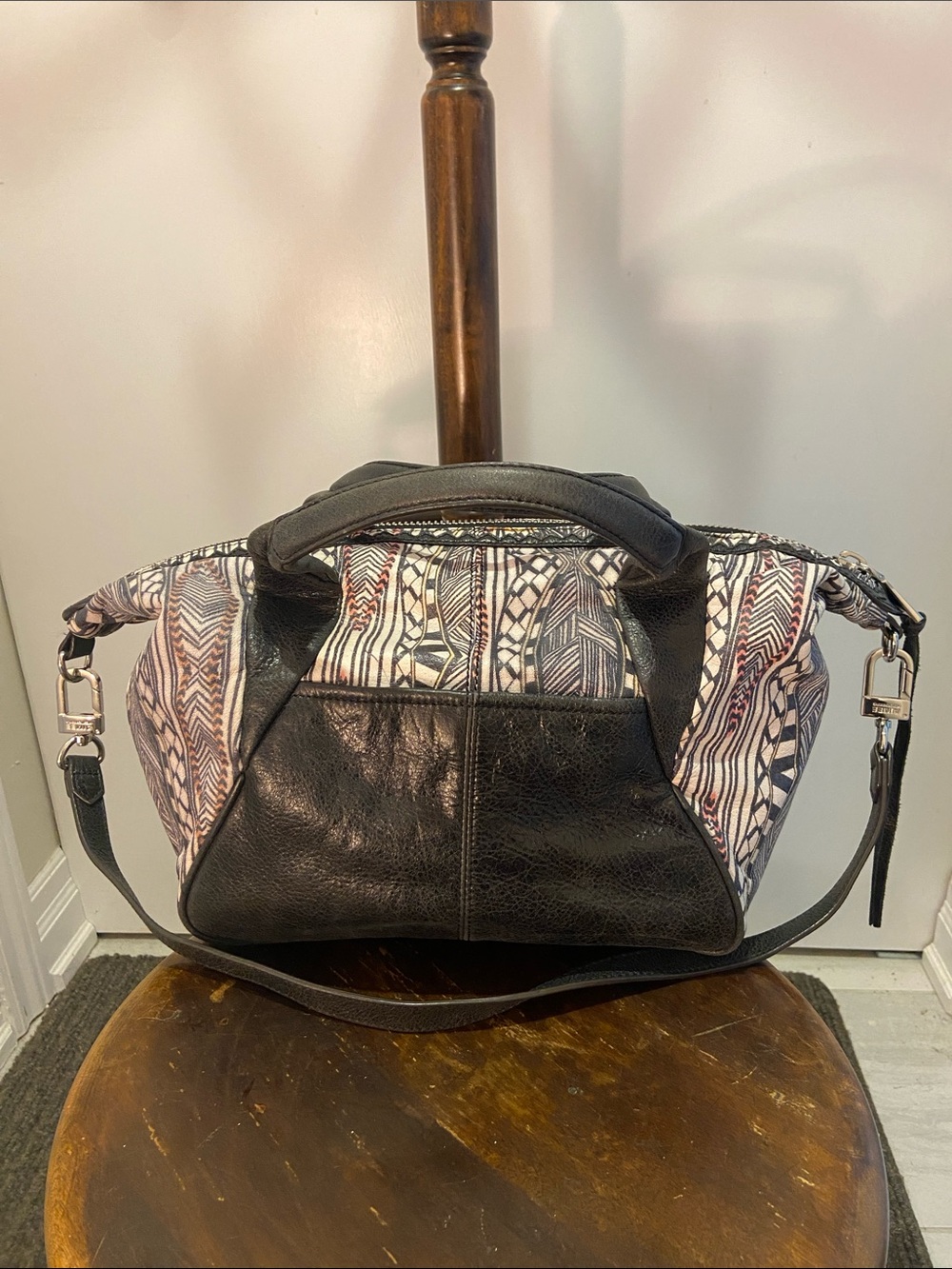 Aimee Kestenberg Black & Patterned Shoulder Bag